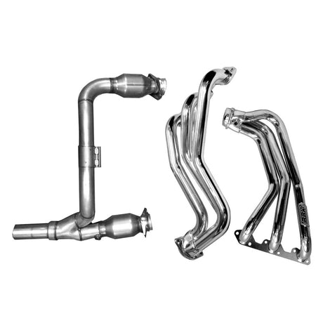 Collecteurs d'échappement à tube long et tuyau en Y et convertisseurs BBK 07-11 Jeep 3.8 V6 - 1-5/8 Silver Ceramic
