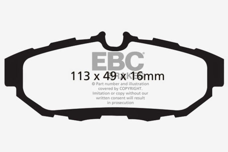 Plaquettes de frein arrière EBC 10-14 Ford Mustang 3.7 Greenstuff