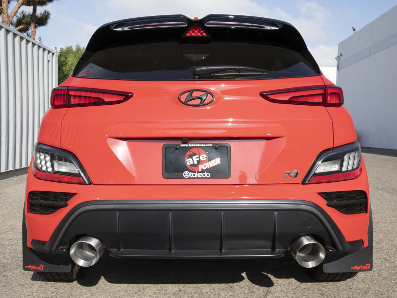 aFe 22-23 Hyundai Kona N L4-2.0L (t) Takeda 3in 304 SS Cat-Back Système d'échappement avec embouts polis