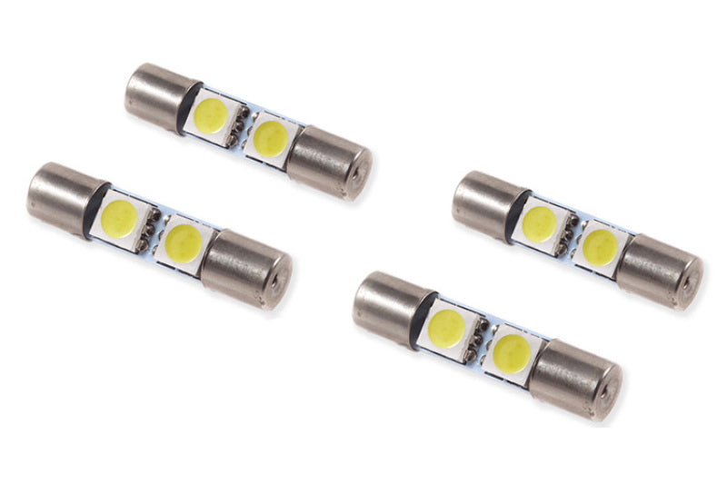 Lot de 4 ampoules LED SMF2 28 mm de Diode Dynamics, blanc chaud