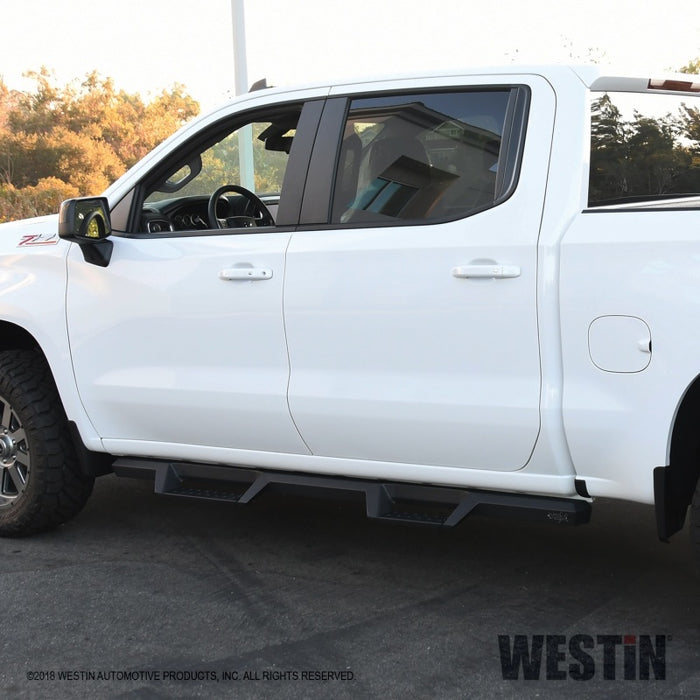 Marchepieds Westin 2019 Chevrolet Silverado / GMC Sierra 1500 Crew Cab Drop Nerf - Noir texturé