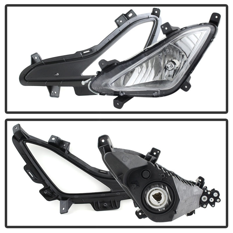 Feux antibrouillard Spyder Hyundai Elantra 2014+ de style OEM avec interrupteur transparent FL-HYE2014-C