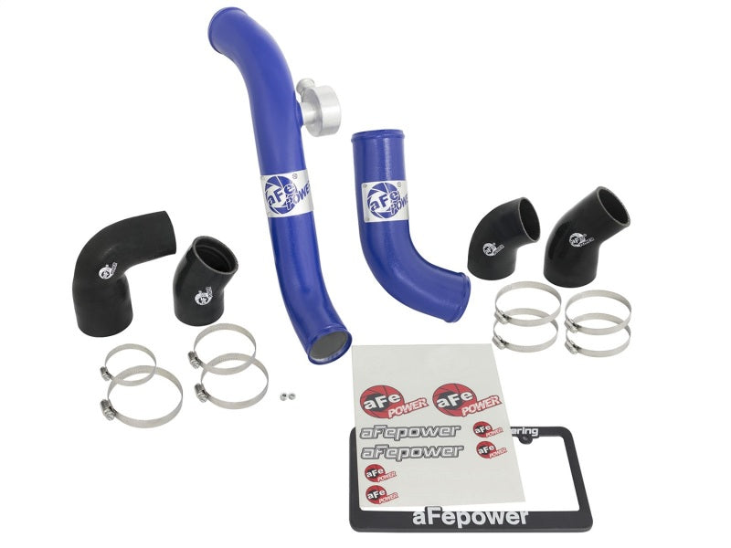 Tube de refroidisseur intermédiaire aFe Bladerunner - Bleu côté chaud/froid 15-16 Ford Mustang EcoBoost L4-2.3L (t)