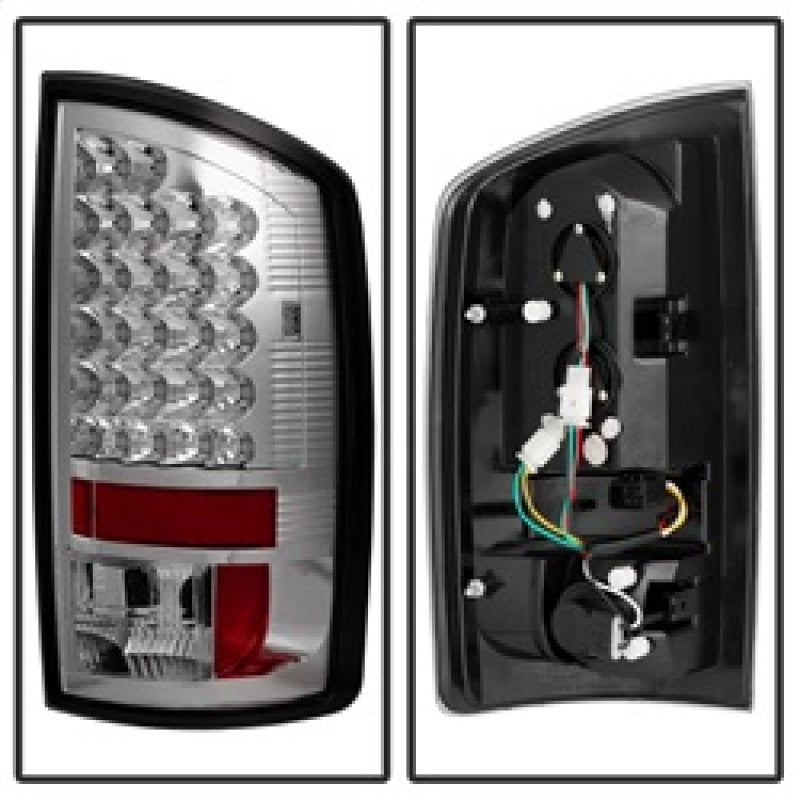 Feu arrière à LED chromé pour Dodge Ram 02-06 1500/Ram 2500/3500 03-06 ALT-YD-DRAM02-LED-C