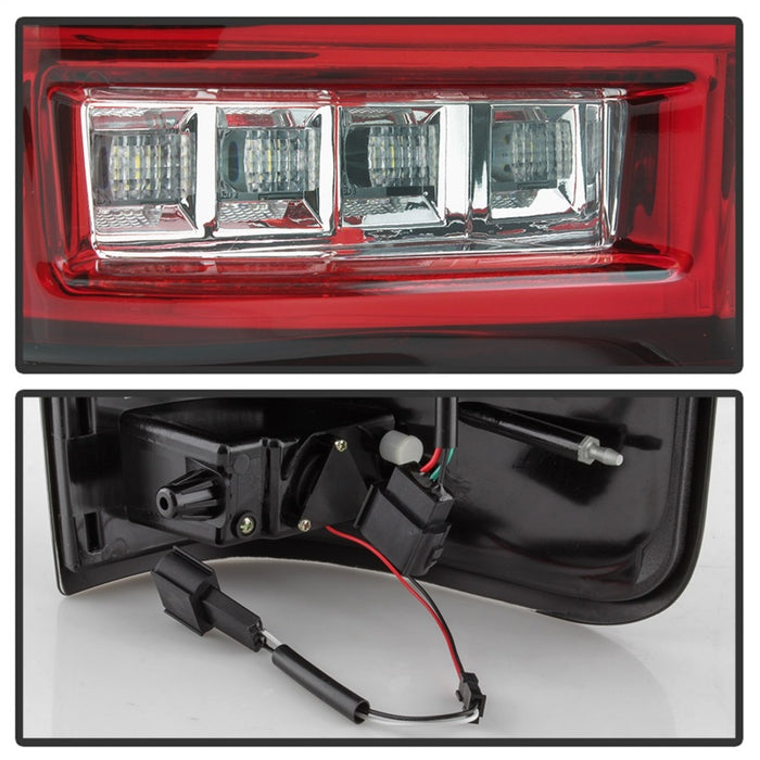 Feu arrière Spyder Ford F150 04-08 Styleside V2 - LED - Rouge transparent ALT-YD-FF15004V2-LBLED-RC