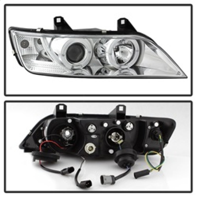 Phares de projecteur Spyder BMW Z3 96-02 LED Halo Chrome High H1 Low H1 PRO-YD-BMWZ396-HL-C