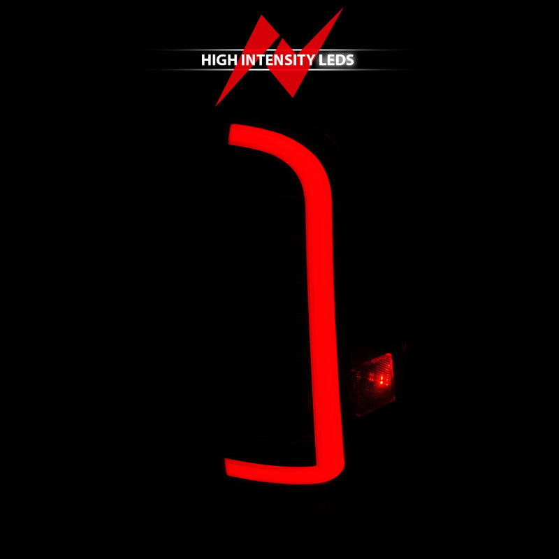 Feux arrière à LED ANZO 05-15 Toyota Tacoma avec barre lumineuse séquentielle, boîtier noir, lentille fumée