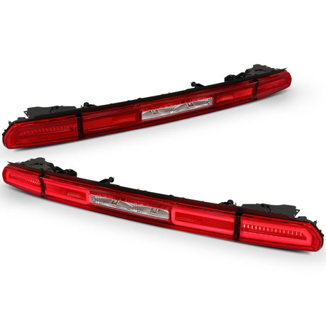 Feux arrière à LED ANZO 08-10 Dodge Challenger - Rouge/transparent avec clignotant séquentiel