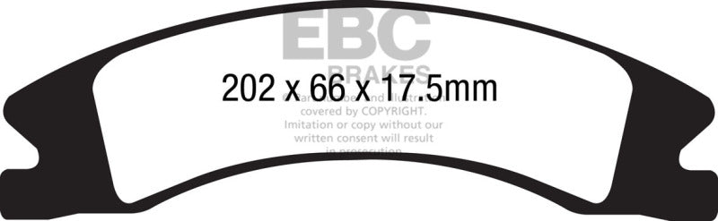 Plaquettes de frein avant EBC 15+ Cadillac Escalade Ext/Esv 6.2 2WD Yellowstuff