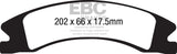 Plaquettes de frein avant EBC 15+ Cadillac Escalade Ext/Esv 6.2 2WD Yellowstuff