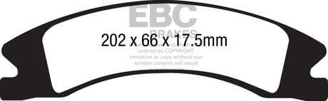 Plaquettes de frein avant EBC 15+ Cadillac Escalade Ext/Esv 6.2 2WD Yellowstuff