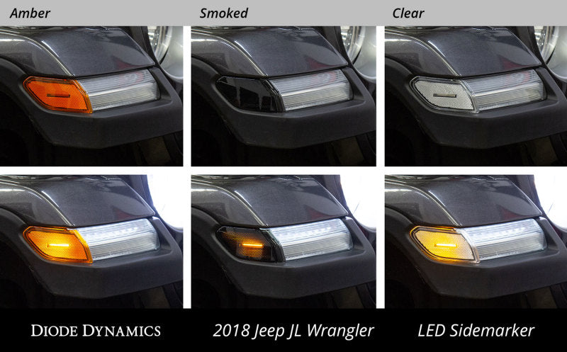 Feu de position latéral Diode Dynamics 18-21 Jeep JL Wrangler/Gladiator - Ambre (ensemble)