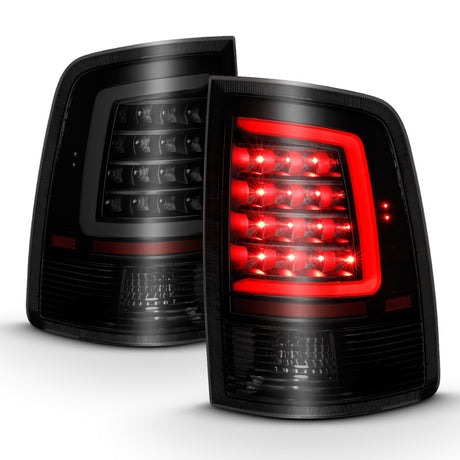 Feu arrière à LED ANZO 2009-2018 Dodge Ram 1500 style planche noir avec lentille fumée
