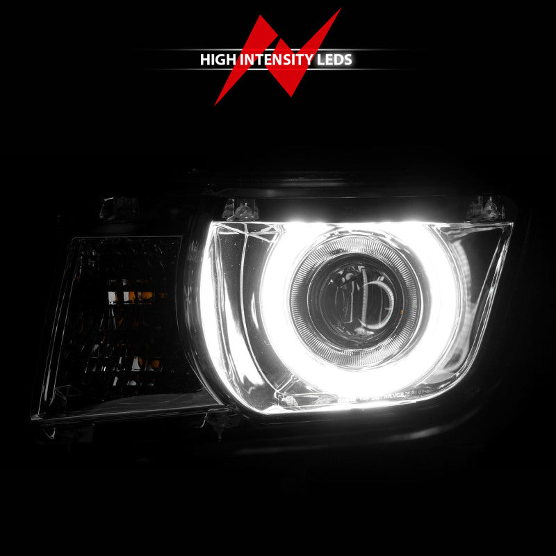 Phares de projecteur ANZO 2010-2013 Chevrolet Camaro avec halo chromé (CCFL)