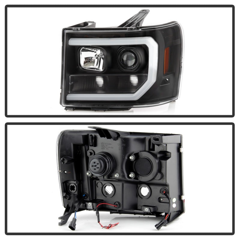 Phares à DEL Spyder GMC Sierra 1500/2500/3500 07-13 Denali 08-13 Noir PRO-YD-GS07V2PL-BK