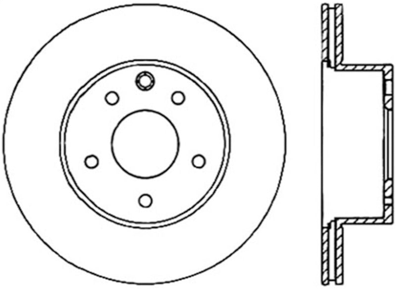 Rotor arrière droit fendu StopTech Power Slot 06-07 350Z / 05-07 G35 / 06-07 G35X SportStop CRYO