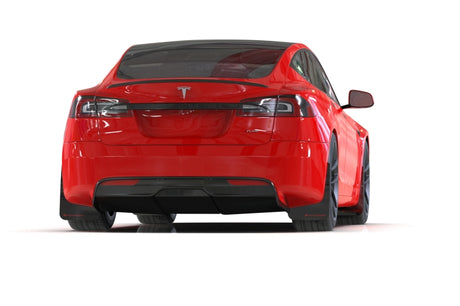 Garde-boue Rally Armor 21-23 Tesla Model S / S Plaid Black UR avec logo rouge