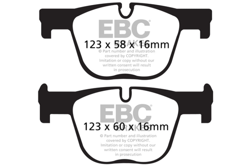 Plaquettes de frein arrière EBC 12+ BMW ActiveHybrid 3 3.0 Turbo Greenstuff