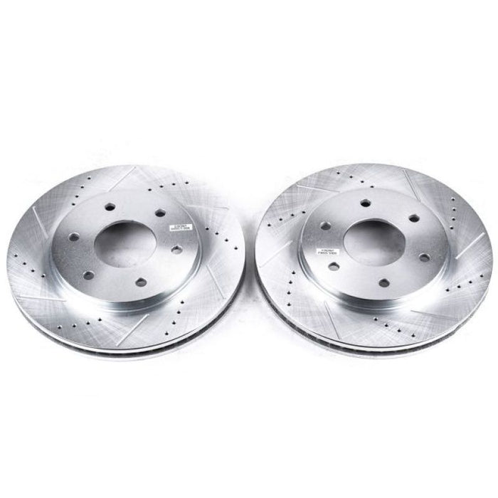 Power Stop 04-05 Infiniti QX56 Front Evolution Drilled & Slotted Rotors - Pair