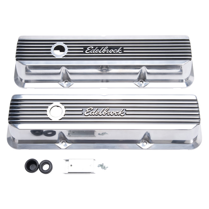 Couvre-culasse Edelbrock Elite II Ford FE 1958-76 Poli