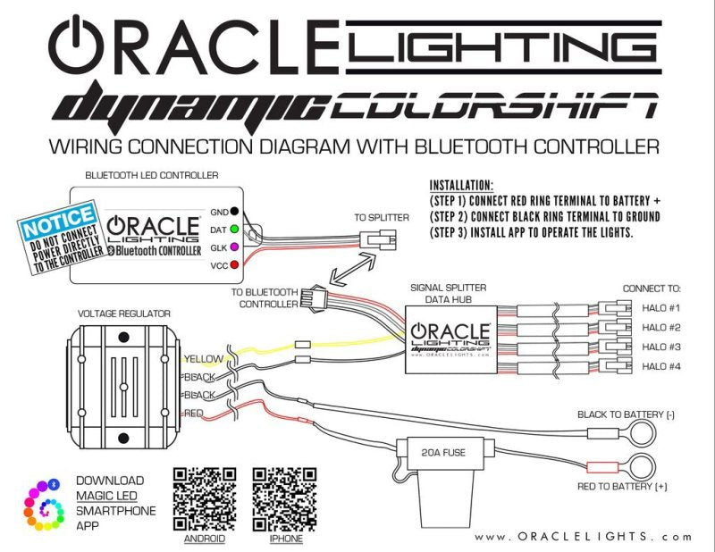 Oracle 08-19 Polaris RZR 570/800/900 Dynamic RGB+W Headlight Halo Kit - - Dynamic SEE WARRANTY