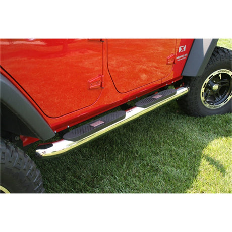Marchepied rond Rugged Ridge 4 po SS 07-18 Jeep Wrangler Unlimited JK