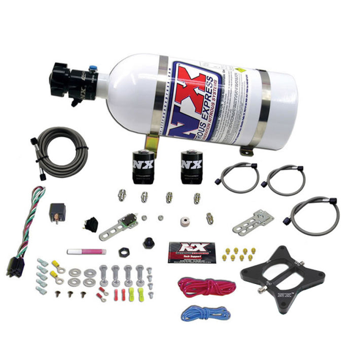 Kit de plaque nitreuse à 2 soupapes Nitrous Express 96-04 Ford Mustang 4,6 L avec bouteille de 10 lb