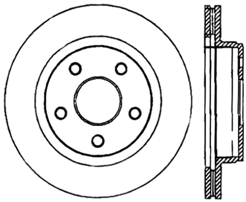 Rotor cryogénique fendu avant gauche StopTech Power Slot 04-09 Dodge Durango / 02-05 Ram 1500