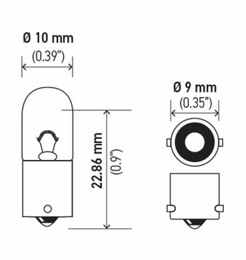 Hella Bulb 3893 12V 4W Ba9S T275