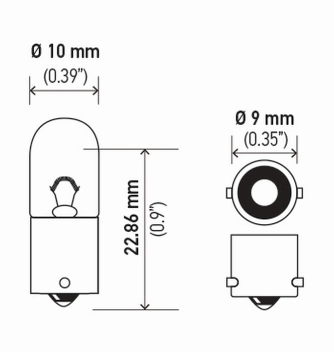 Ampoule Hella 3893 12V 4W Ba9S T275