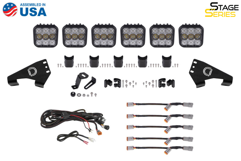 Kit de barre lumineuse combinée blanche pour toit Polaris RZR SS5 Sport CrossLink 20-Present de Diode Dynamics