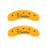 MGP 4 Caliper Covers Engraved F & R Cadillac Yellow Finish Black Char 2004 Cadillac Escalade EXT