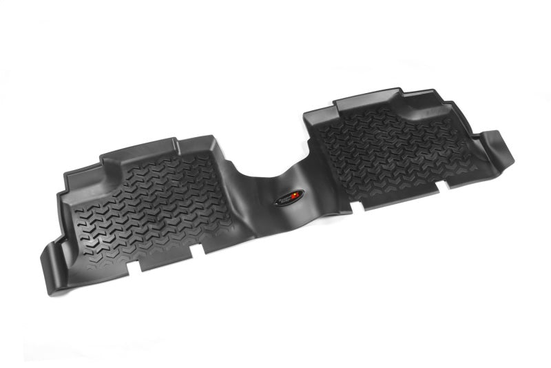 Revêtement de sol avant/arrière/cargo Rugged Ridge noir pour Jeep Wrangler Unlimited JK 4 portes 2011-2018