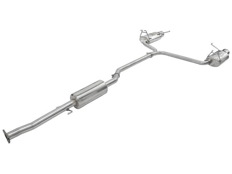 Échappement aFe Takeda 2,25 pouces à 2 pouces de diamètre 304SS Cat-Back avec embouts polis 08-12 Honda Accord Coupé V6 3,5 L
