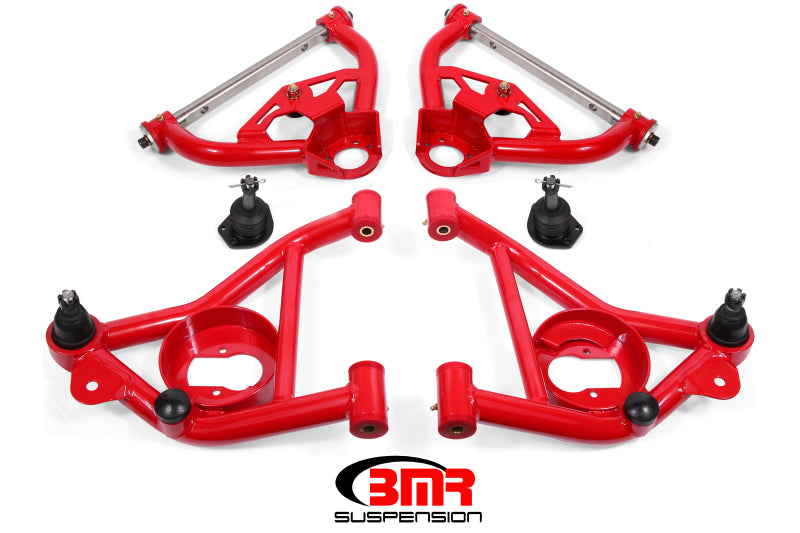 Kit de bras triangulaire supérieur et inférieur BMR 78-87 G-Body - Rouge