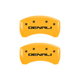 MGP 4 Caliper Covers Engraved Front & Rear Denali Yellow Finish Black Char 2017 GMC Acadia