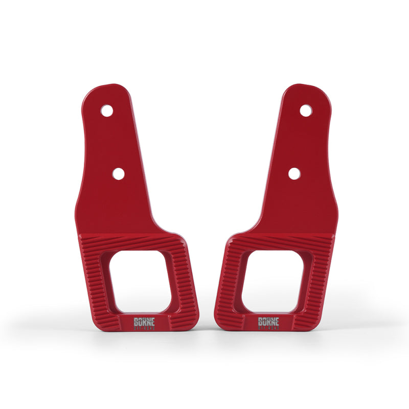 Mishimoto 2017+ Ford Raptor / 2009+ Ford F150 Borne Off-Road Billet Tow Hooks - Red