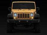 Raxiom 07-18 Jeep Wrangler JK Axial Series 7-In Dragon Eye LED Headlights- Blk Housing (Clear Lens)