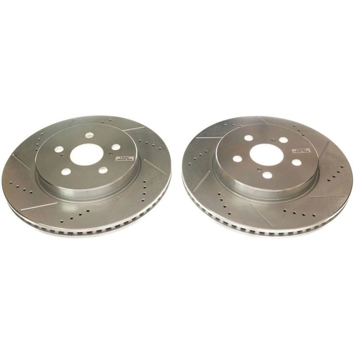 Rotors avant percés et fendus Power Stop 19-20 pour Toyota Corolla Evolution - Paire