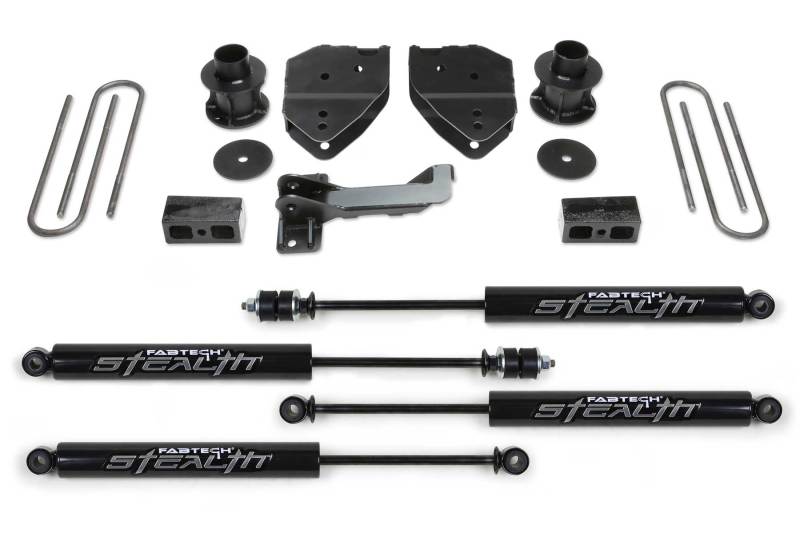 Système économique Fabtech 17-21 Ford F250/F350 4WD 4 pouces avec Stealth