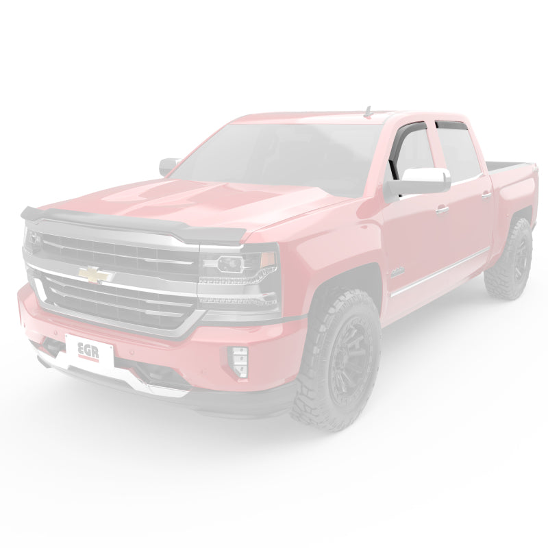 Pare-soleils de fenêtre intégrés EGR 14+ pour Chev Silverado/GMC Sierra Crw Cab - Ensemble de 4 (571771)