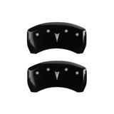 MGP 4 Caliper Covers Engraved Front Pontiac Engraved Rear Arrow Black finish silver ch