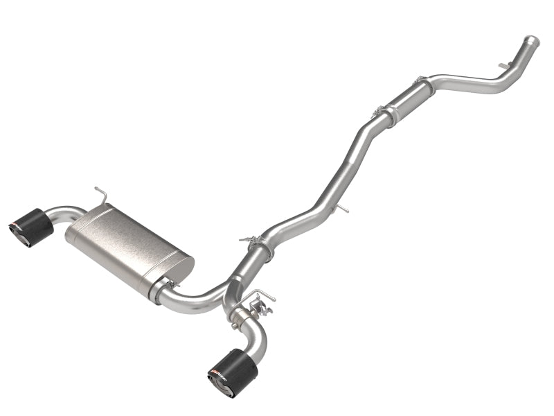 aFe POWER Takeda 2021 Toyota Supra 2.0L (t) 2.5in-3in 304 SS CB Échappement avec embouts en carbone