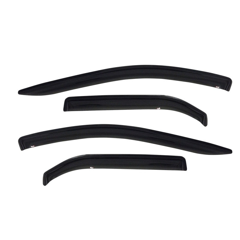 Westin 2005-2010 Dodge/Mitsubishi Dakota Quad Wade Slim Wind Deflector 4pc - Smoke