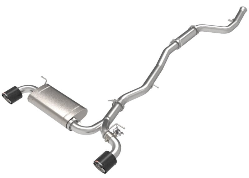 aFe POWER Takeda 2021 Toyota Supra 2.0L (t) 2.5in-3in 304 SS CB Échappement avec embouts en carbone