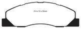 Plaquettes de frein avant EBC Greenstuff pour Dodge Ram 2500 Pick-up 5.7 2WD/4WD 09-11