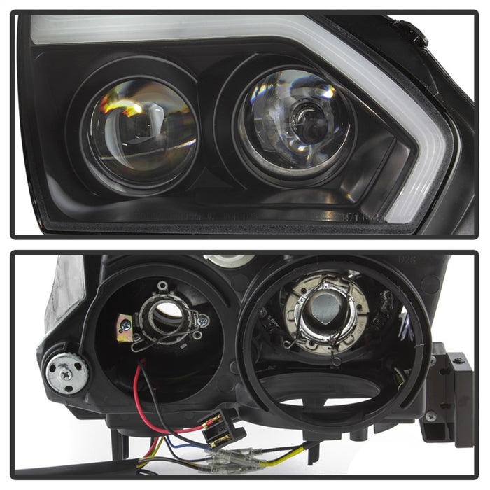 Spyder Nissan GTR R35 09-14 - Phares Projecteurs - DRL LED - Noir