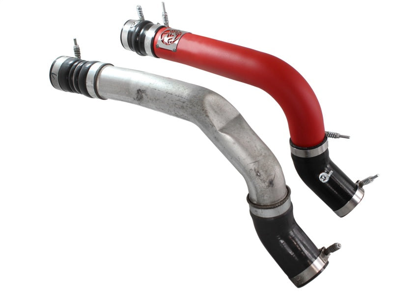 Tube de refroidisseur intermédiaire rouge aFe BladeRunner 3 pouces côté chaud avec raccords 13-14 Dodge RAM Diesel 6,7 L (td)