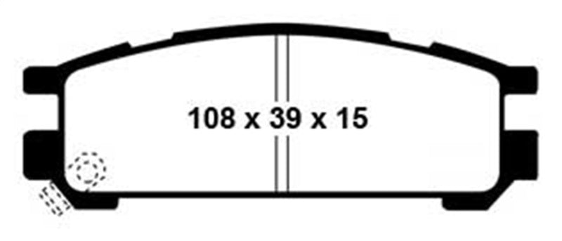 Plaquettes de frein arrière EBC 93-96 Subaru Impreza 1.8 Yellowstuff
