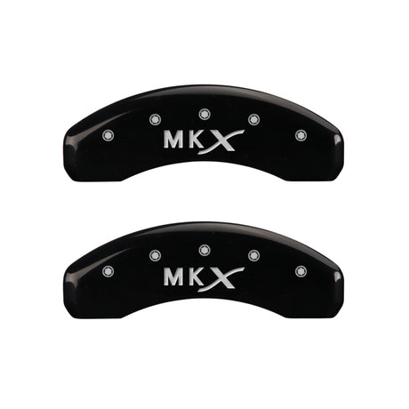 Couvre-étriers MGP 4 gravés à l'avant et à l'arrière Lincoln MKX, finition noire argentée